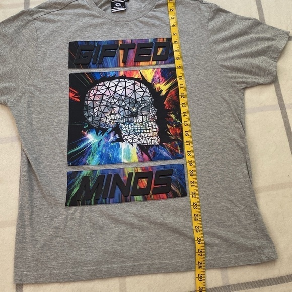 Gifted Minds 3-D Skull Graphic T-Shirt Men’s Size Extra Large - Picture 10 of 10